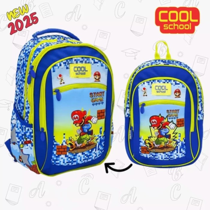 Sac à Dos Ergo Mario 2en1 COOL SCHOOL – Modulable, Ergonomique & Fun